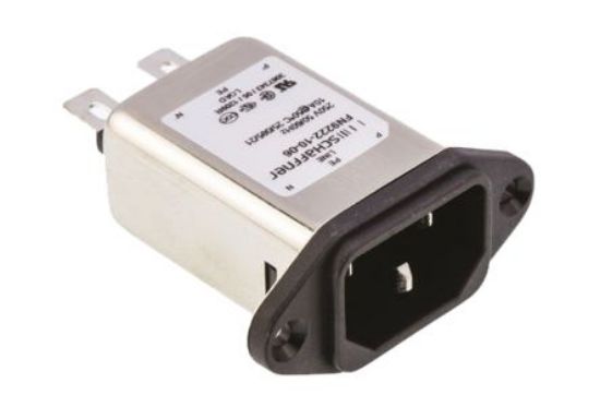 Picture of C14 IEC, EMI FILTER PLUG MALE P/M 250V 10A 400MHZ
